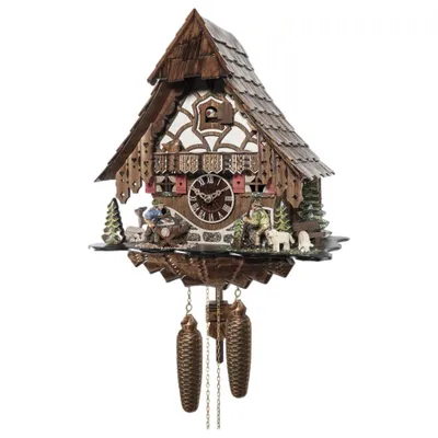 Produktbild von Engstler - 46619/8 - Kuckucksuhr - 8-Tage-Kettenzugwerk - Nussbaum