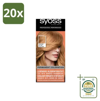 Imagen del producto de 20 tintes para el cabello Syoss Pantone, tono 9-67 Coral Gold, pack de suministro - 20 unidades