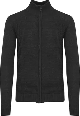 Produktbild von INDICODE IDRickert Herren Strickjacke Cardigan Grobstrick mit Stehkragen Reißverschluss Baumwollmischung Regular fit