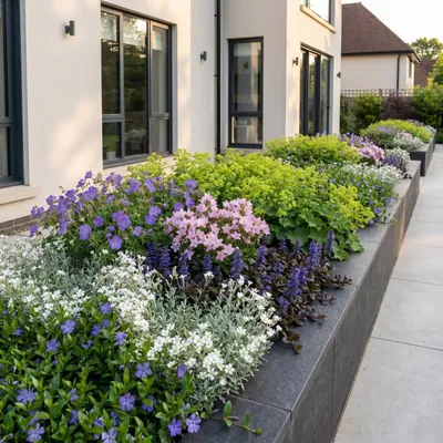 Produktbild von Staudenpaket - Bodendecker - 24 Stauden - Für 3 m2 - Verschiedene Farben - Wenig Pflege - 20-50cm - Ø11cm - Gartenpflanze