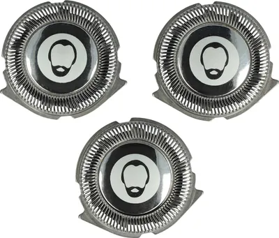 Produktbild von vhbw 3x Ersatz-Scherköpfe kompatibel mit Philips SW3700 Star Wars Edition, S560, S561, S571, S575, SW3700/07 StarWars, S570 Elektrorasierer, Silber