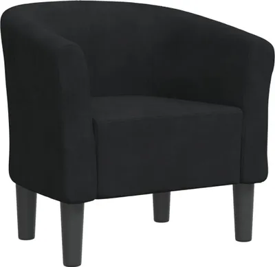 Imagen del producto de Sillón de club negro de vidaXL, tapizado en terciopelo