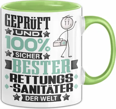 Produktbild von Rettungssanitäter Geschenk Lustiger Spruch für Rettungssanitäter Geschenkidee Bester Rettungssanitäter Der Welt (Grün)