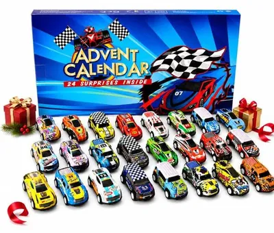 Productafbeelding van Adventskalender-set met 24 mini-raceauto's – TURBOVENT