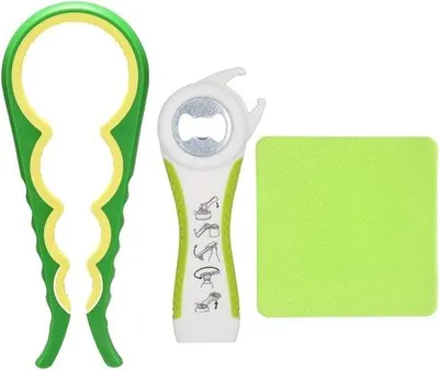 Produktbild von Famanu Gläseröffner und Dosenöffner Set für hartnäckige Deckel - für Senioren und Arthritis