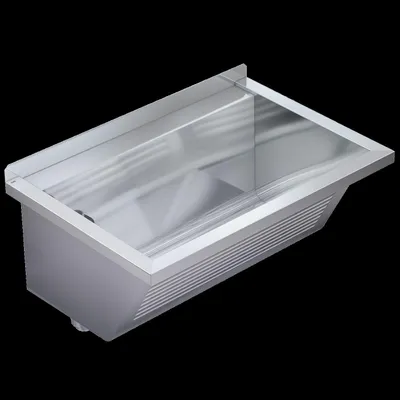 Produktbild von KWC Waschtrog, SIRIUS, Chromstahl, 750x354x500 mm, Ablauf Links