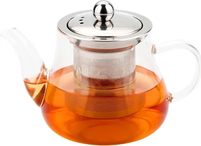 Image de Théière en verre 450ml avec filtre en acier inoxydable amovible Borosilicate Théière