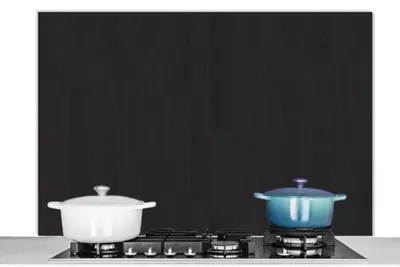 Produktbild von KitchenYeah®  Spritzschutz Küche - Küchenrückwand - Wandschutz für Herd und Spüle - Regal - Schwarz - Muster 120x80 - Alu-Dibond (Alternative zum Spritzschutz aus Glas) - Hitzebeständig - Herdspritzsc