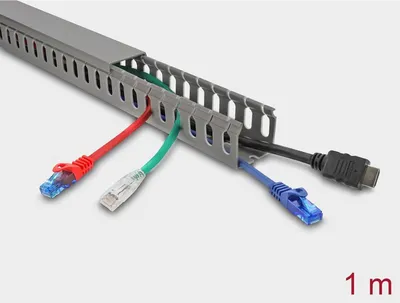 Produktbild von Delock Verdrahtungskanal 40 x 40 mm - Länge 1 m grau