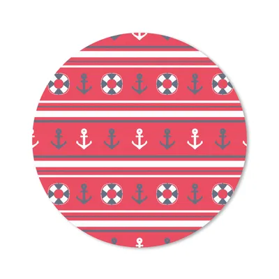 Produktbild von MuchoWow® Mauspad Mousepad Anker - Rettungsring - Marine - Seemann - Muster 20x20 cm - Mousepads - Maus Mat - Pad - Mausunterlage - Schreibtischmatte