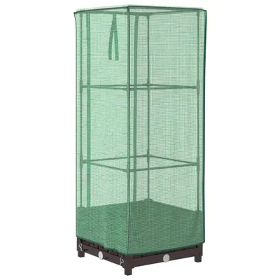 Immagine prodotto di vidaXL Letto rialzato con attacco per serra in rattan 40x40x123 cm