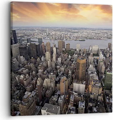 Produktbild von Bild auf Leinwand - Leinwandbild - Amerika wohnung architektur stadt - 30x30cm - Wand Bild - Wanddeko - Leinwanddruck - Bilder - Kunstdruck - Leinwand bilder - Wandkunst - AC30x30-2589