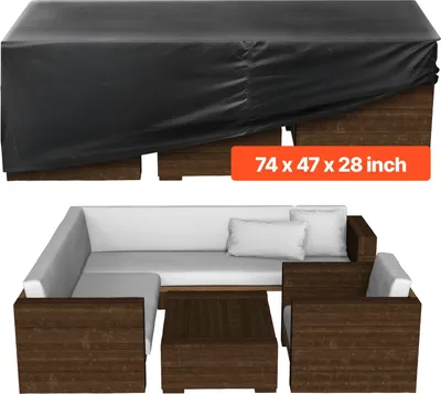 Obrázok produktu pre Ochranný obal na záhradný nábytok – obdĺžniková plachta na terasový stôl 188 x 120 x 71 cm – vodotesná – odolná voči poveternostným vplyvom – oxfordská tkanina – s ventiláciou