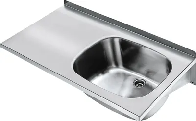 Produktbild von KWC Mehrzweckbecken, SIRIUS, Edelstahl, 1000x230x500 mm, Ablagefläche Links