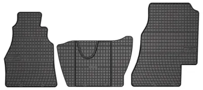 Image de Tapis avant en caoutchouc + tunnel pour Mercedes Sprinter I 1995-2006 – 3 pièces, noirs, sur mesure