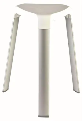 Produktbild von Duschhocker Duschstuhl - Aluminium und Kunststoff - 24 x 29 x 45 cm - Belastbar bis 120 kg - Für Dusche und Badewanne