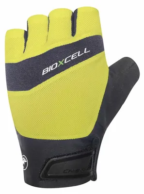 Immagine prodotto di CHIBA BioXCell Pro - Guanti protettivi per le mani, colore giallo neon, taglia L, imbottitura in gel ergonomica.