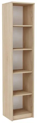 Produktbild von MATKAM Offenes Hochregal BODO R40O, B40 x H182 x T35 cm, 4 Bretter und 5 Fächer, Vielseitiges Design für Bücher und Ordner (Sonoma Eiche)