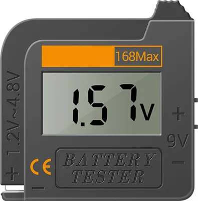 Obrázok produktu pre Univerzálny digitálny tester batérií pre všetky batérie typu C, AA, AAA, D, N, 9V 6F22 a 1,5V gombíkové batérie Elektrické zariadenie (na prevádzku nevyžaduje batérie)