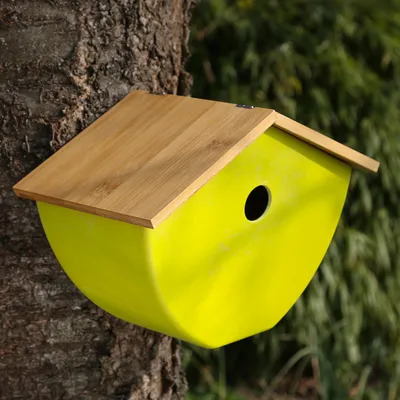 Vogelhaus - Nistkasten - Bambus - H: 20,5cm - L: 28cm - grün