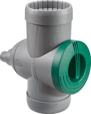 Image de GARANTIA Collecteur d'eau Inox DN 68-100, gris incl. une cartouche de filtration
