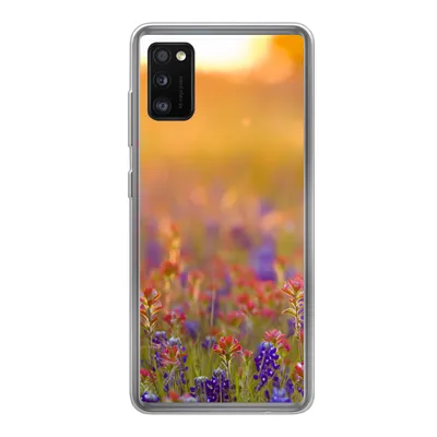 Produktbild von MuchoWow® Handyhülle Schutzhülle Hülle für Samsung Galaxy A41 Blumen - Gold - Sonne Silikon Softcase Handy Hülle - Mobiltelefon