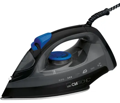Image de Clatronic DB 3703 Fer à repasser à sec & vapeur Semelle en acier inoxydable Noir - Gris 1800 W (263855)