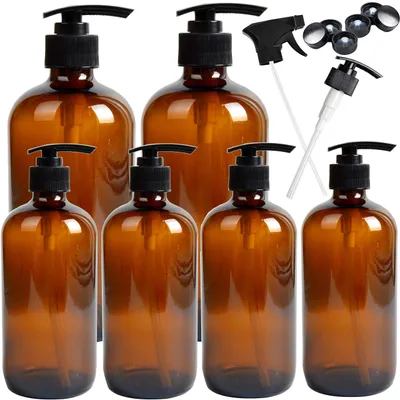 Obrázok produktu pre Sada 6 sklenených fľašiek, objem 500 ml a 250 ml