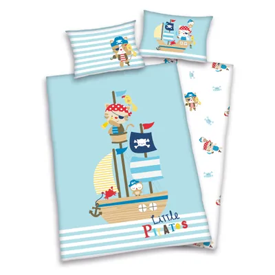 Produktbild von Renforcé-Bettwäsche Lara Little Pirates 100 x 135/60 x 40 cm Stand.-Var.