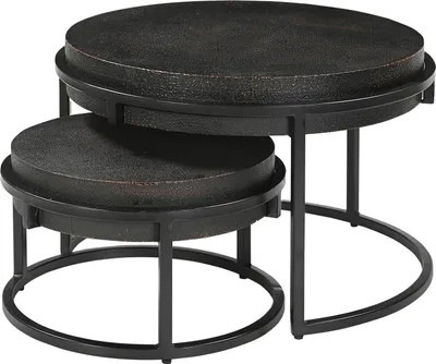 Produktbild von home24 Couchtisch-Set - 2-teilig - Antik Schwarz