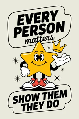 Produktbild von Poster 20x30cm Motivations Affirmation Retro Vintage Für das Wohnzimmer Every Person