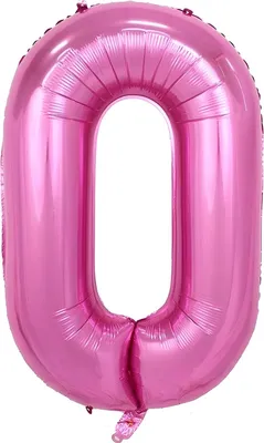 Image de Ballon de baudruche numéro 0, env. 100 cm, rose