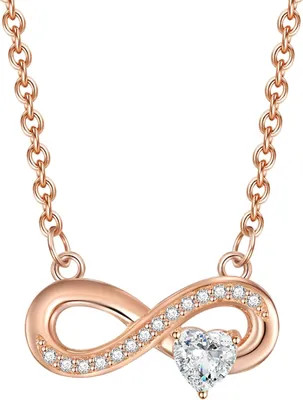 Produktbild von Rafaela Donata Halskette Infinity/Herz Sterling Silber Zirkonia 42,0 cm Basiskette + 7,0 cm Verlängerung 50115017