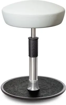 Produktbild von Sitz- Stehhocker Free Regular Hutsitz Boxmark Leder Weiß chrom /schwarz.