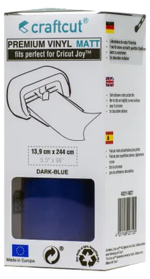 Produktbild von craftcut® Premium Plotterfolie matt 37 DARK-BLUE 13,9 x 244 cm