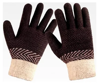 Produktbild von Winterhandschuhe für Herren mit Fleecefutter, Warme Dicke Strickhandschuhe für Outdoor-Aktivitäten