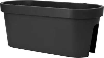 Produktbild von mucHome Balkonkasten für Geländer in Anthrazit Blumenkasten Blumentopf Pflanztopf Blumenkübel Geländertopf (60 x 26 cm)