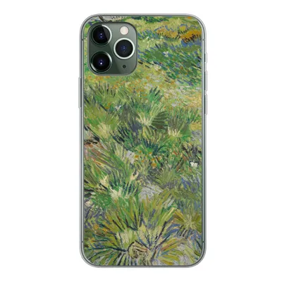 Produktbild von MuchoWow® Handyhülle Schutzhülle Hülle für iPhone 11 Pro Grasige Wiese mit Blumen und Schmetterlingen - Vincent van Gogh Silikon Softcase Handy Hülle - Handy
