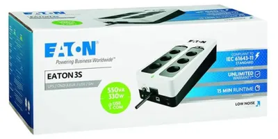 Zdjęcie produktu dla Eaton 3S550F, Czuwanie (Offline), 0,55 kVA, 330 W, 161 V, 284 V, 50/60 Hz
