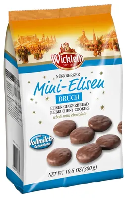 Zdjęcie produktu dla Wicklein Nuremberg Mini Elisen Piernik z orzechami mleczny 300g