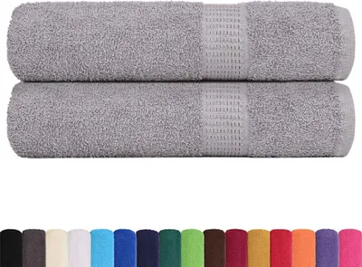 Produktbild von vidaXL Badetücher FROGN 2 Stk. Grau 100x150 cm 360 g/m²