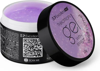 Produktbild von Excellent Pro | Aufbaugel - Verschönernde Grundierung Für Hybridlacke - Thixotropy Gel - Effect Violet Comet  - Selbstglättend