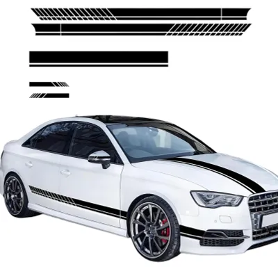Immagine prodotto di Set di 5 adesivi a strisce racing per auto