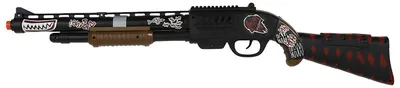 Productafbeelding van Superhelden, shotgun-cartoon, schurkachtige Mr. Smile, Halloween, Fasching, kostuumaccessoire, accessoire set, kleur: zwart