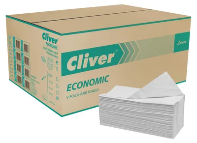 Produktbild von Cliver einlagige Falthandtücher, weiß, umweltfreundlich 8000 Stück