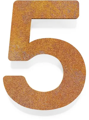Immagine prodotto di Numero civico vintage 5 - Robusto, resistente agli agenti atmosferici e durevole - Include materiale di montaggio