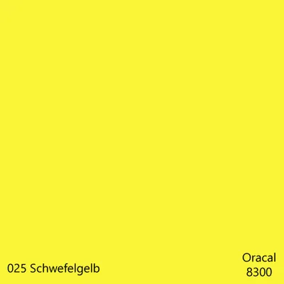 Produktbild von DIN A4 Oracal 8300 Transparent Cal – 32 Farben, Plotterfolie für Glas & Fenster, DIY Folie 1 Stk. 025Schwefelgelb