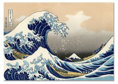 Immagine prodotto di Giallobus - La grande onda di Kanagawa - Hokusai - 100L x 70l cm - Quadro - Vetro acrilico