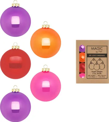 Produktbild von Weihnachtskugeln Glas 3cm 24 Stück - Party Time