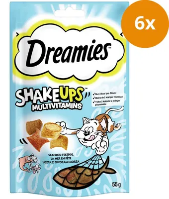 Produktbild von Dreamies Cat Snack ShakeUps Multivitamin Seafood 55 g